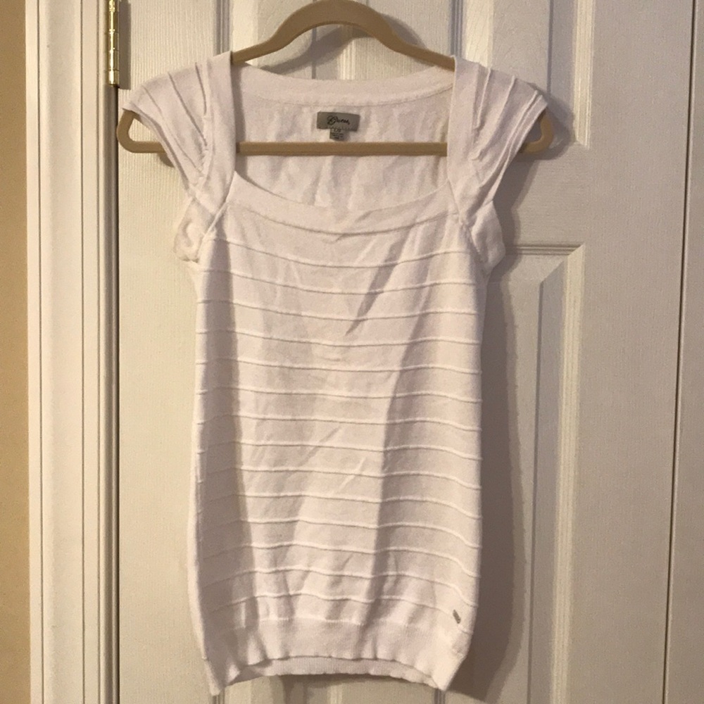 Guess white top